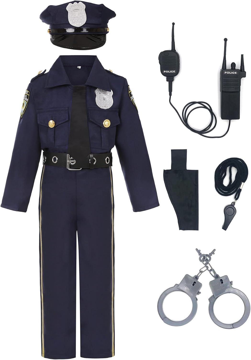 Kids Police Officer Costume for Halloween Look Like a Real cop