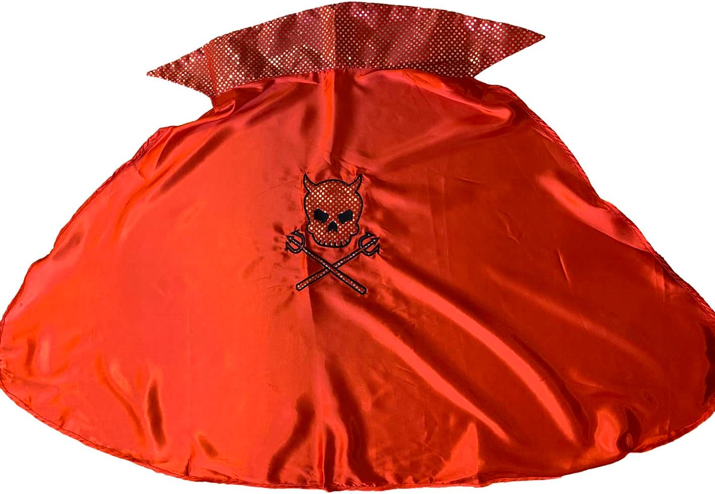 Kids Red Devil Satin Cape Halloween Recreation