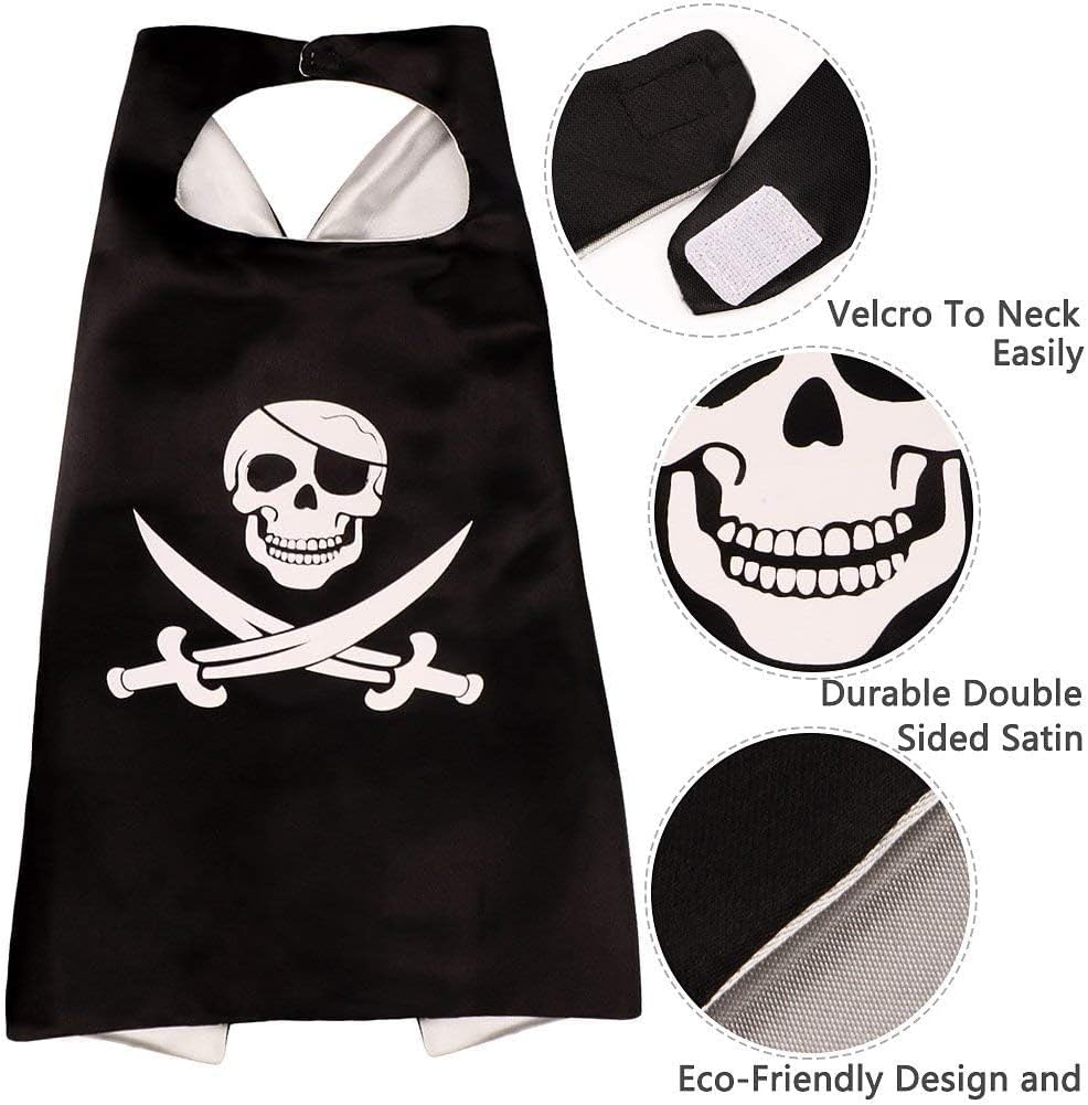 Cartoon Pirate Dress Up Satin Cape