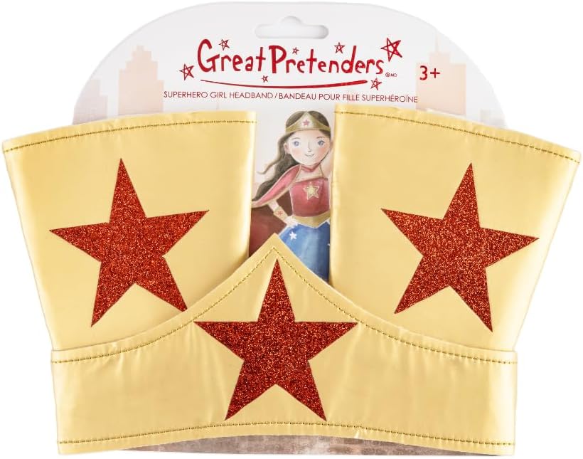 Creative Education Superhero Girl Headband Wrist Bands - Fun Pretend Play for Kids