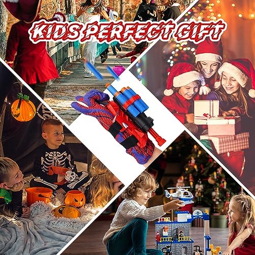 Wiifyly Spider Web Gloves Shooters Costume Toy for Kids