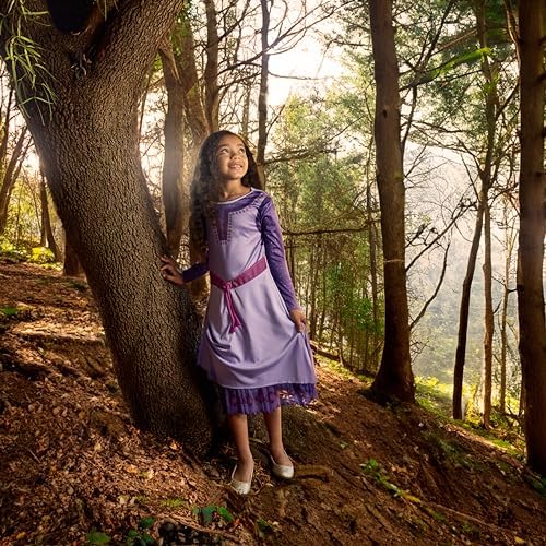 Asha Costume for Girls Official Disney Wish Costume with Belt