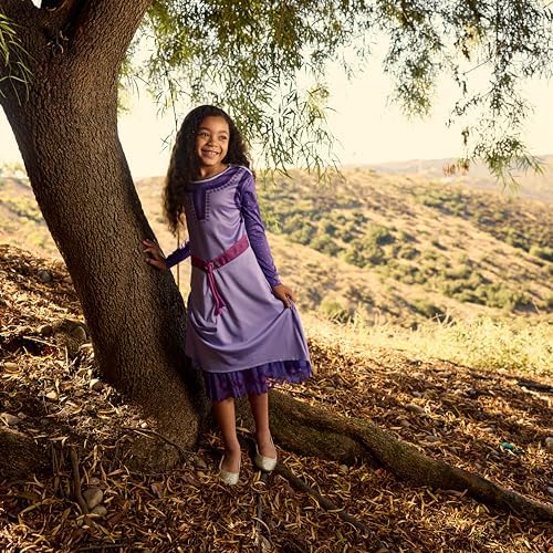 Asha Costume for Girls Official Disney Wish Costume with Belt