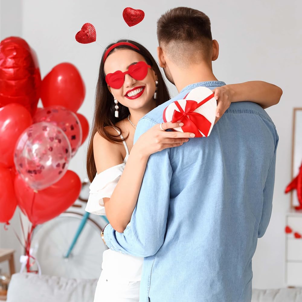 Valentines Heart Headband Sunglasses Set