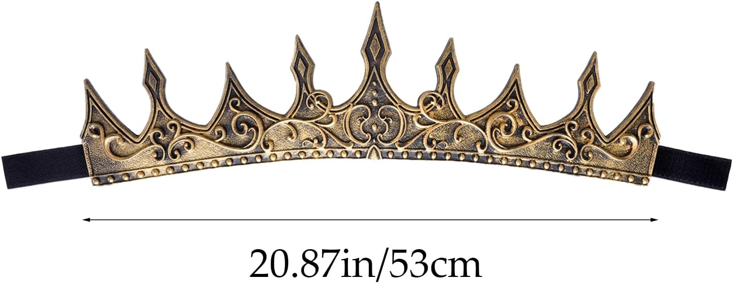 Adjustable Royal Crown Halloween Costume Accessory