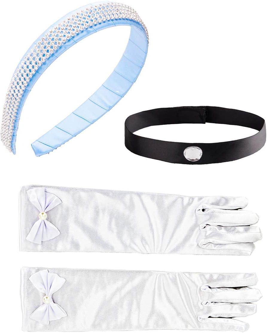 JiaDuo Princess Costume Accessory Set Headband Choker for Kids