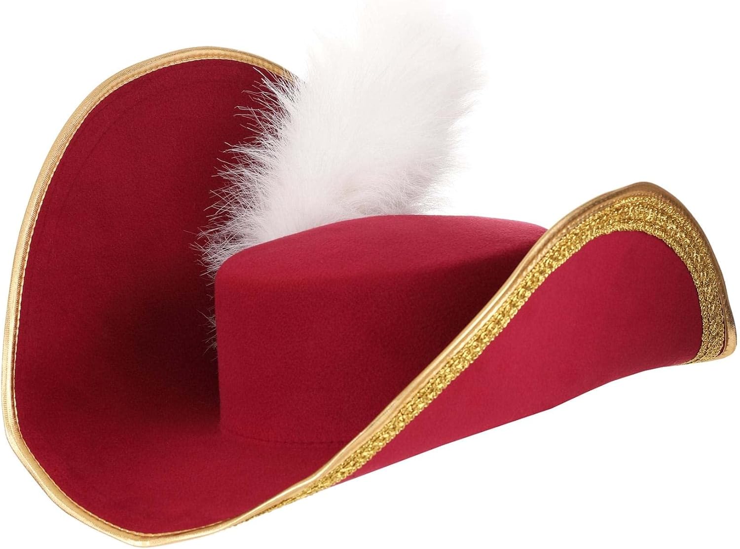 Great for Kids Captain Hooks Red Pirate Hat with Faux Fur