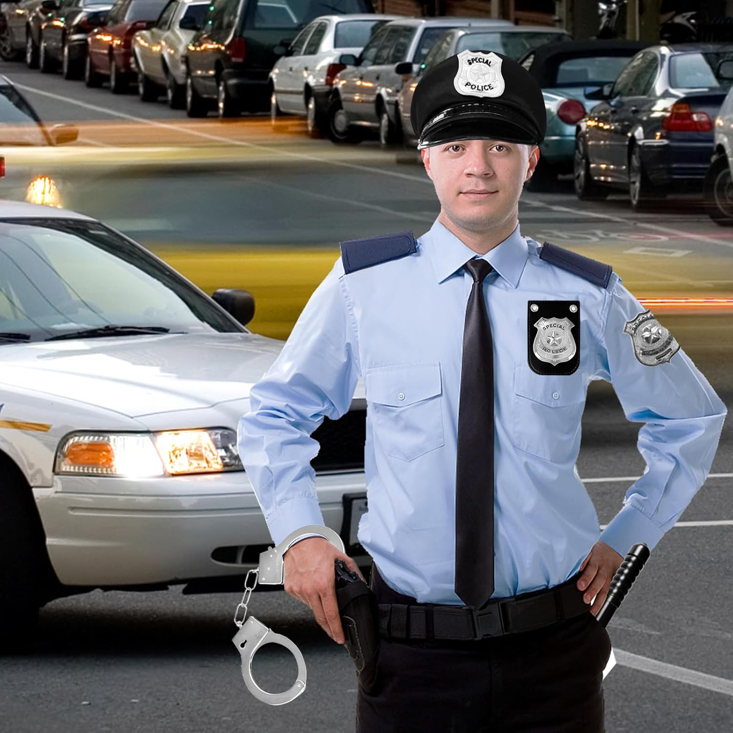 Bvrbaory 5PCS Police Role-Playing Accessories Set