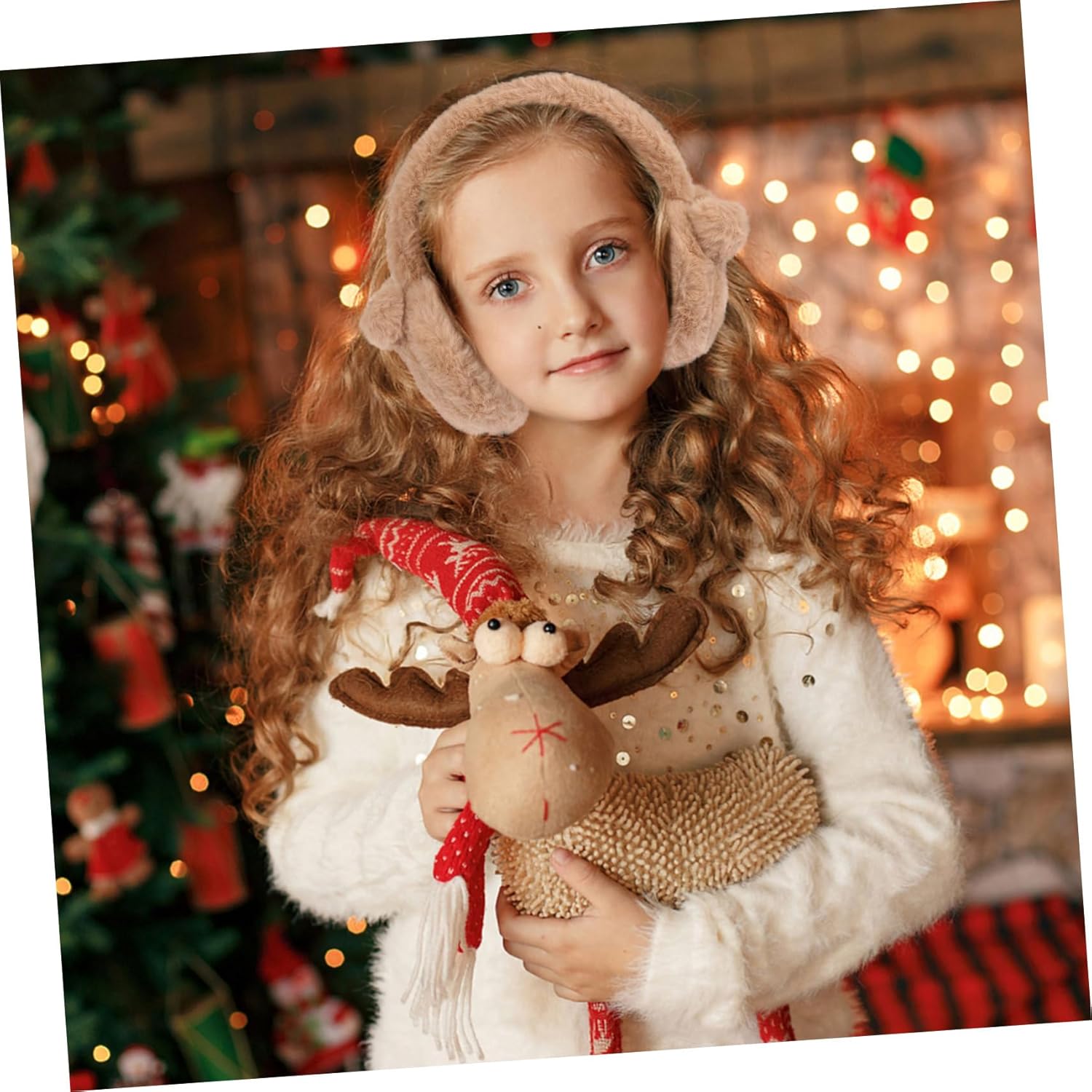 Adorable Cartoon Ear Warmer with Soft Muff for Winter