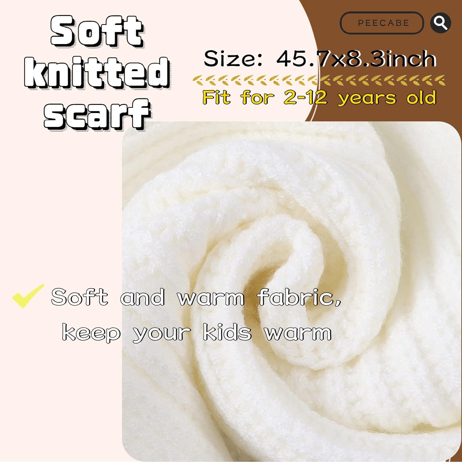 Peecabe Kids Soft Winter Scarf