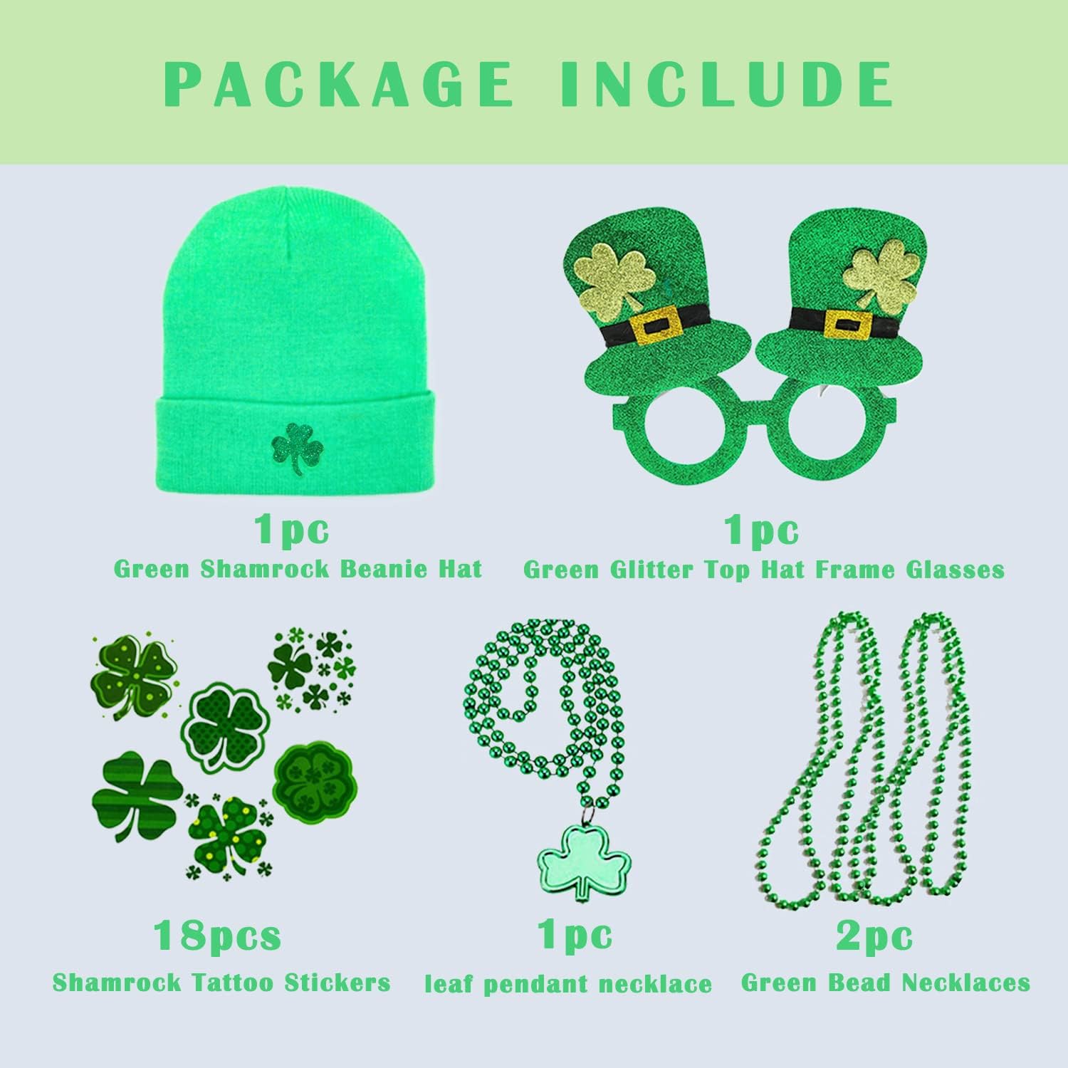 ORANGAROOS St Patricks Day Costume Accessories Set for Boys