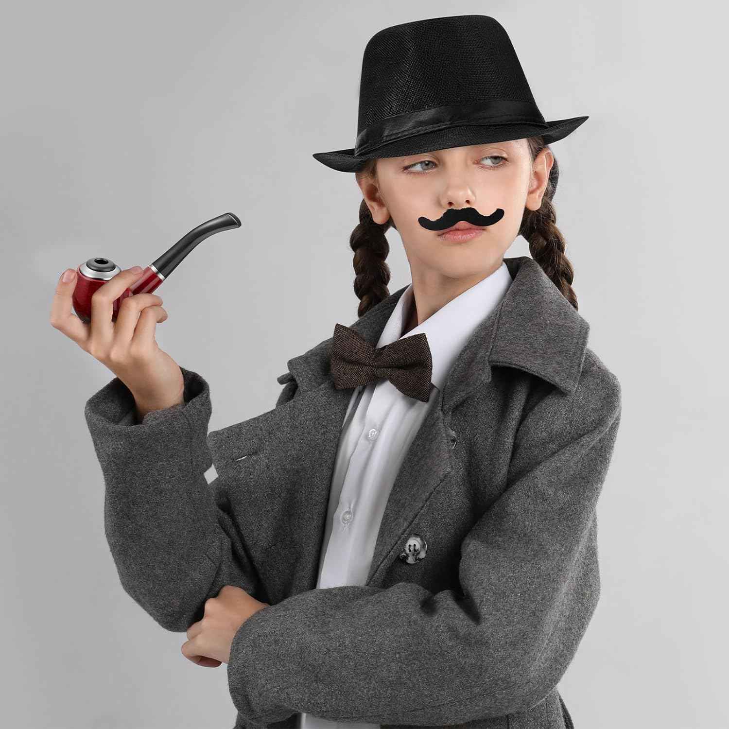 8-Piece Detective Costume Kit for Kids Adults