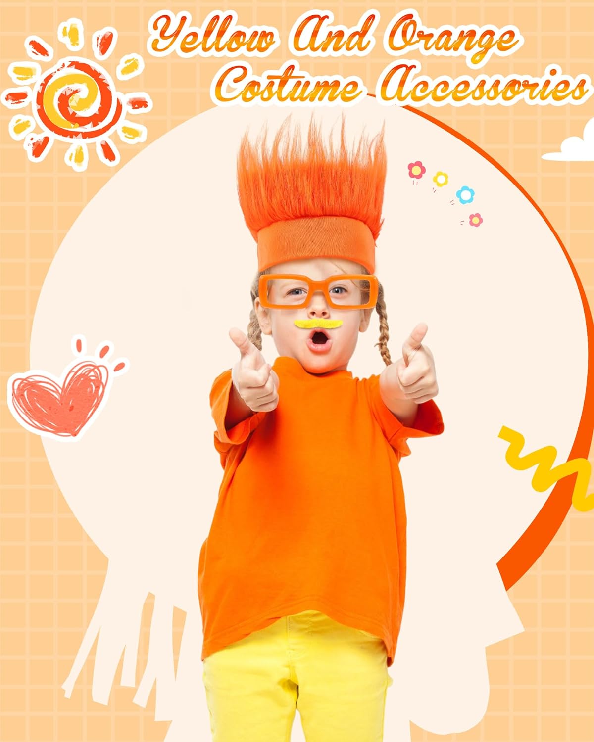 XunYee Orange Cosplay Set for Men