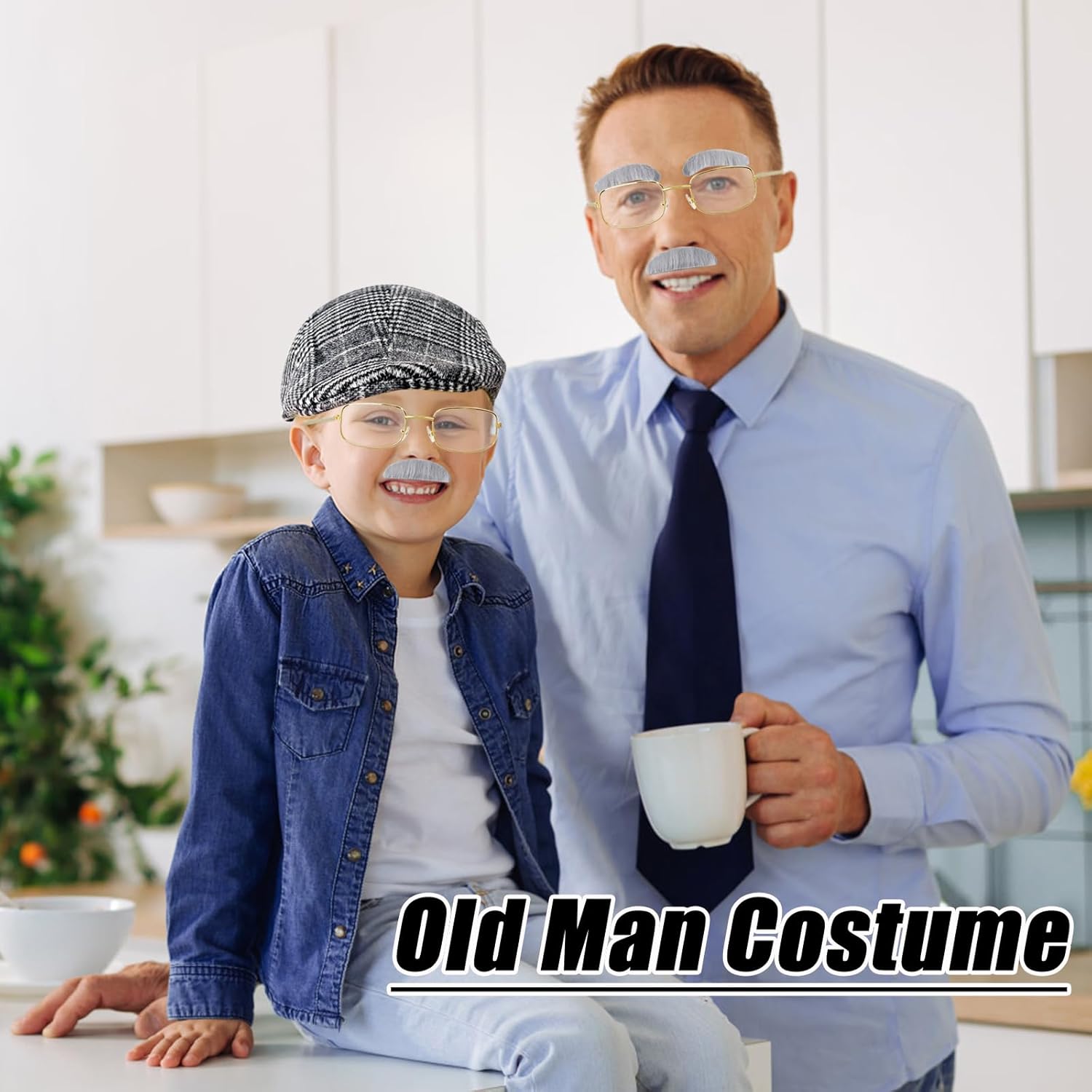 5-Piece Old Man Costume Set for Boys Grandpas Day Out