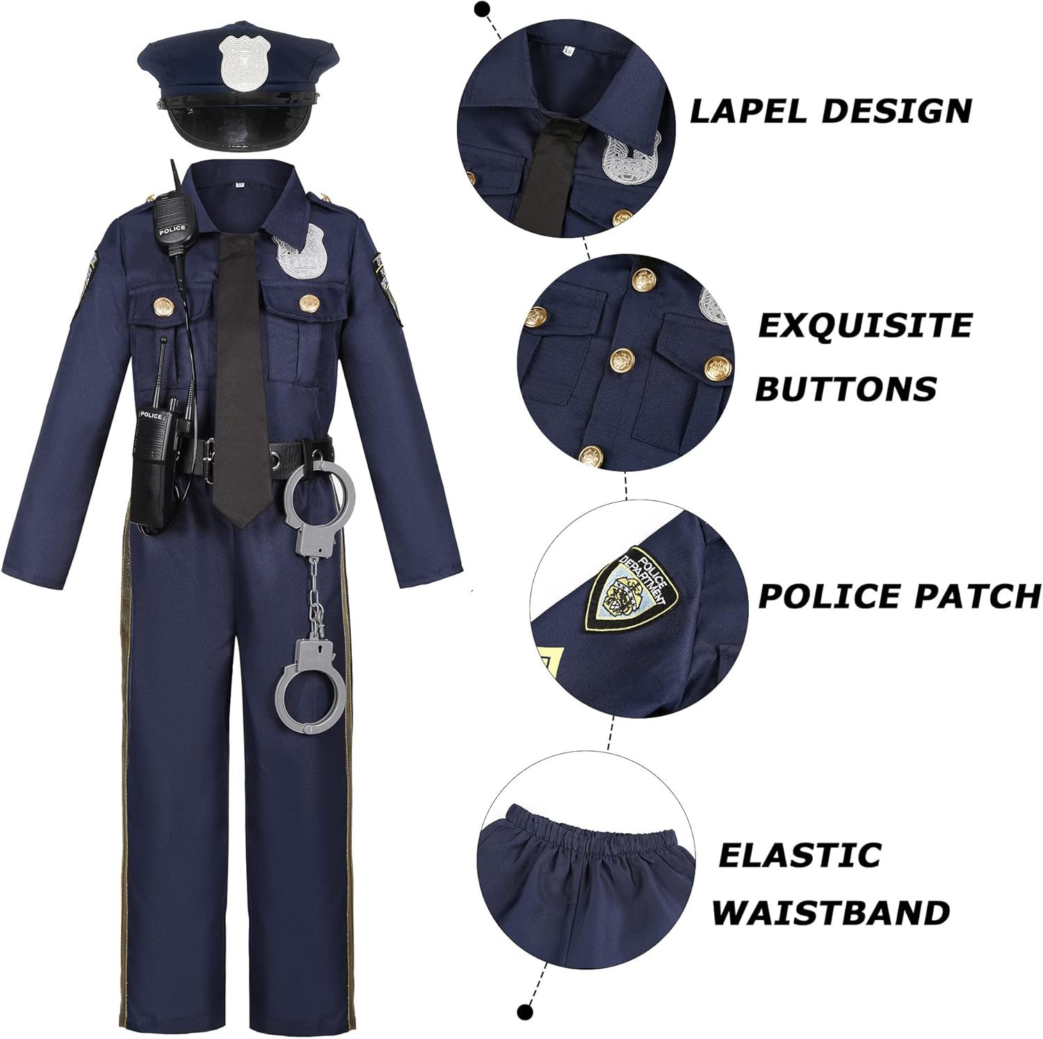 Exclusive Police Costume for Boys Halloween Party Gift