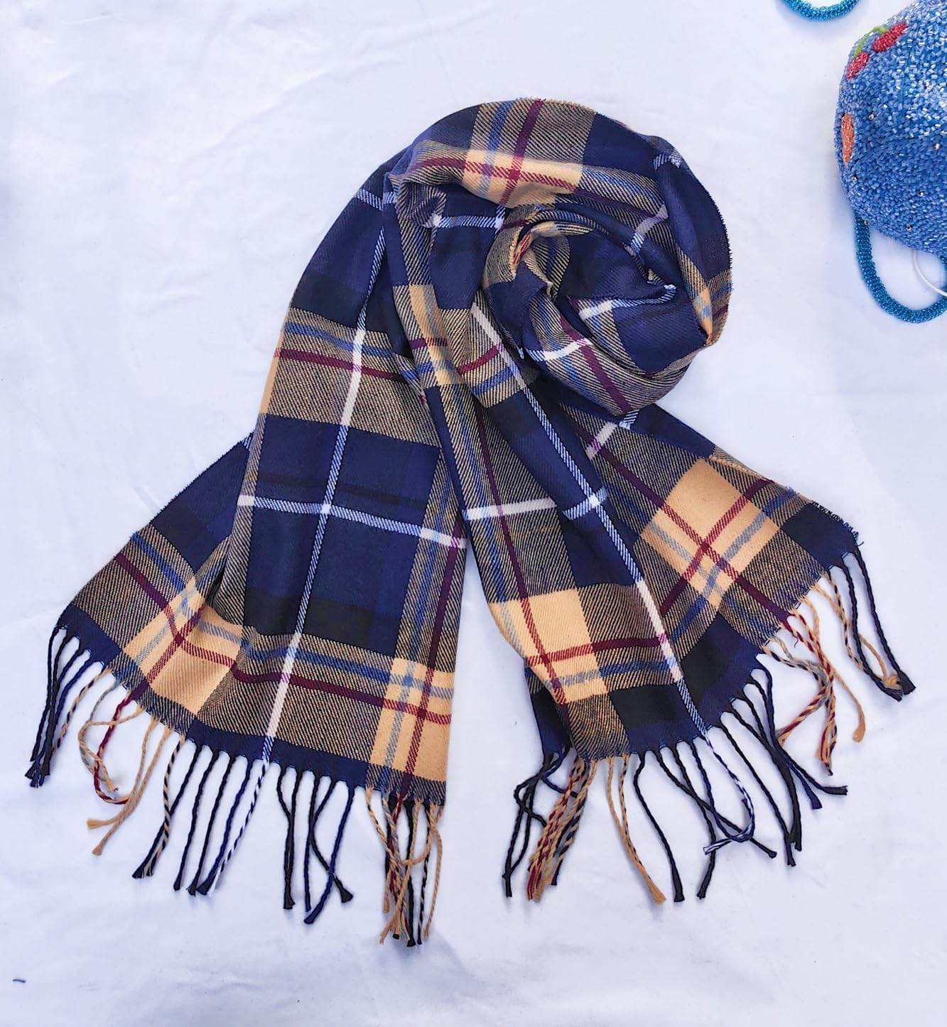 Warm stylish winter scarf for kids and parents