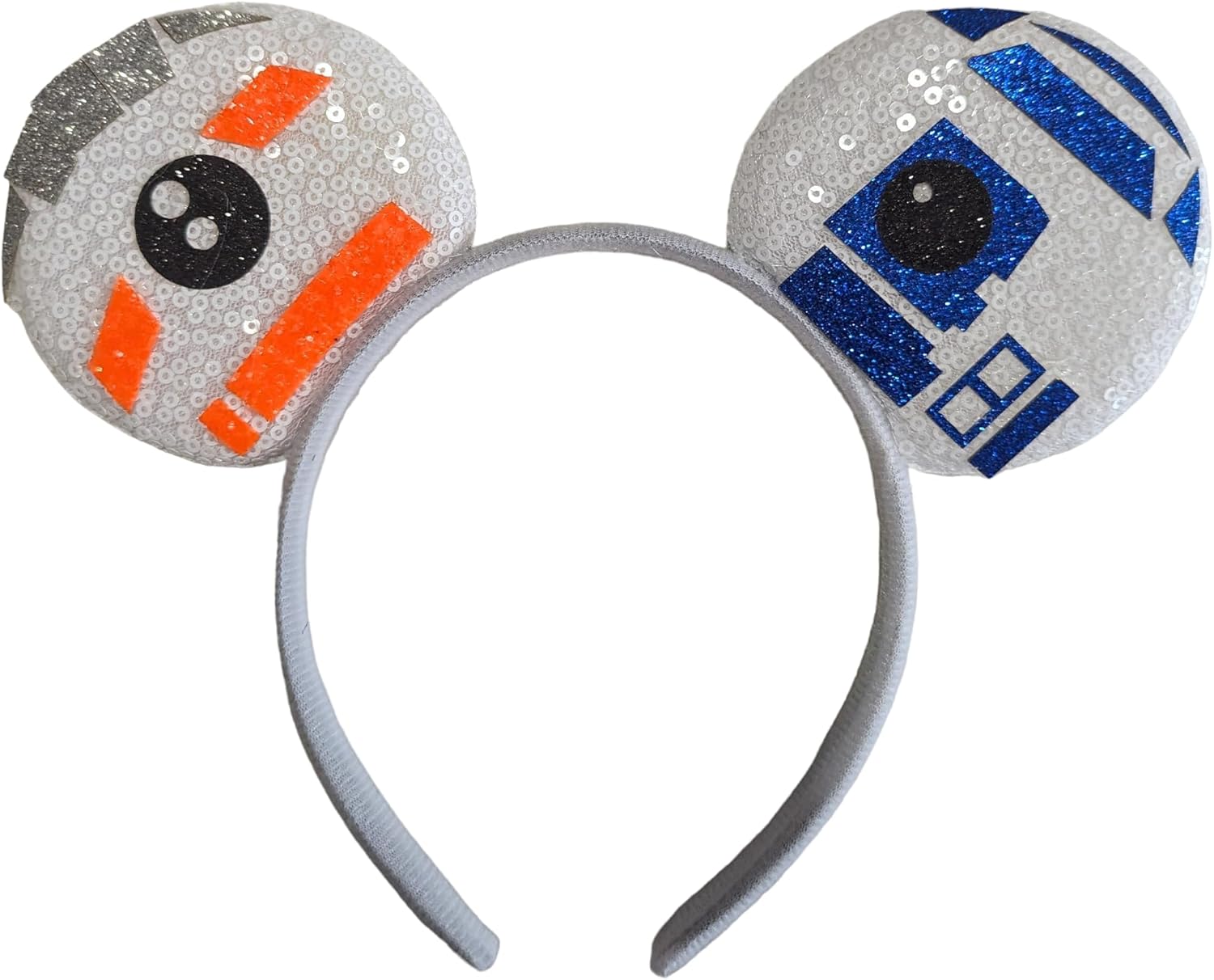 CLGIFT Minnie Mouse Ears Headband Black Silver