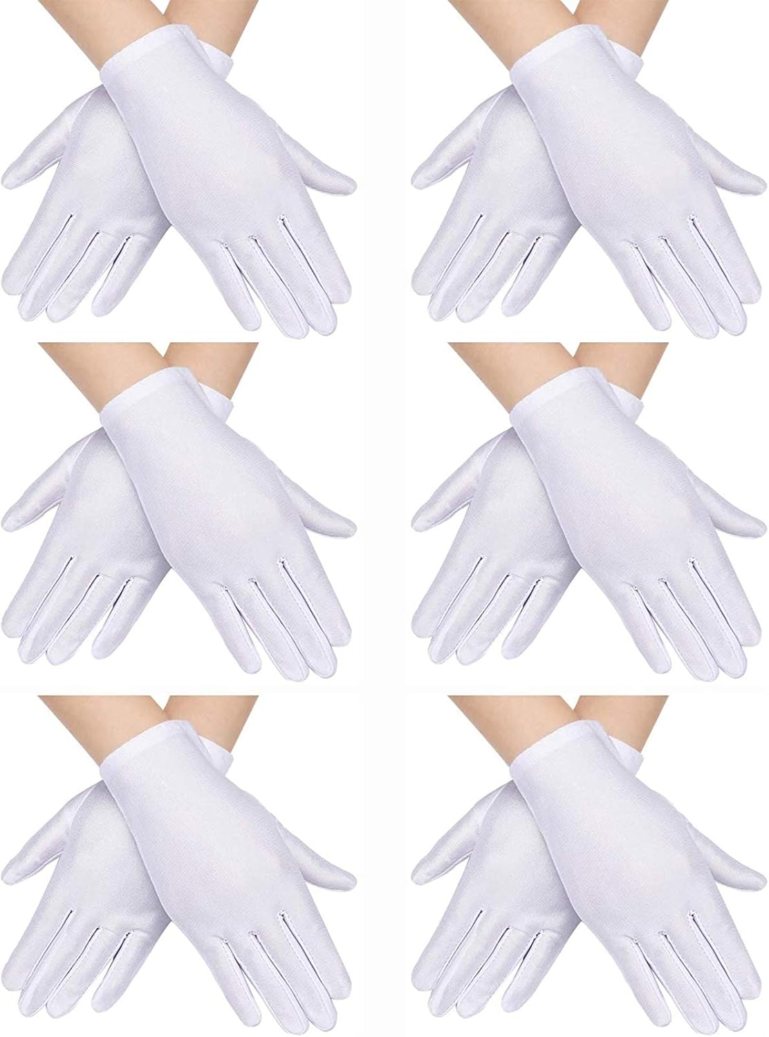 18 Pairs White Gloves Kids Halloween Costume Gloves Great Gift for Kids