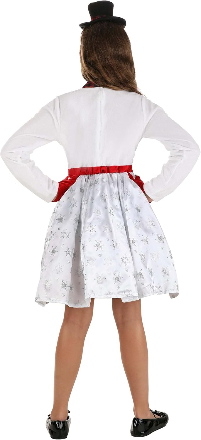 Fun Costumes - SnowGirl Costume glitter snowman dress scarf mitten set