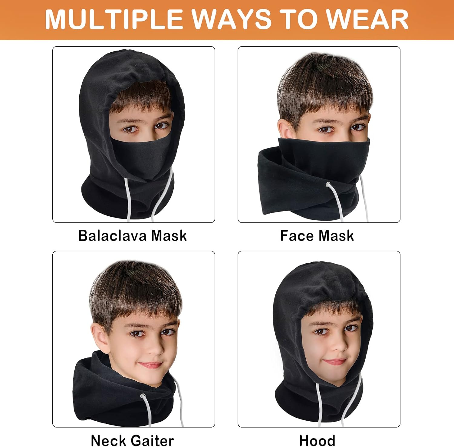 Warm Cute Kids Winter Balaclava Windproof Insulated