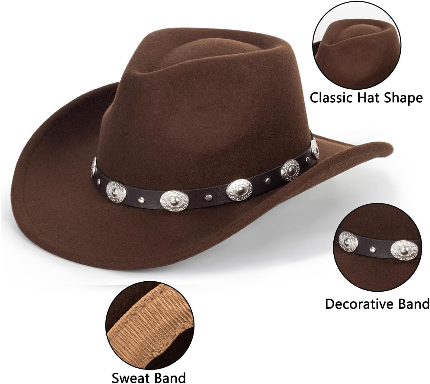 Vikodah Kids Western Cowgirl Fedora Hats