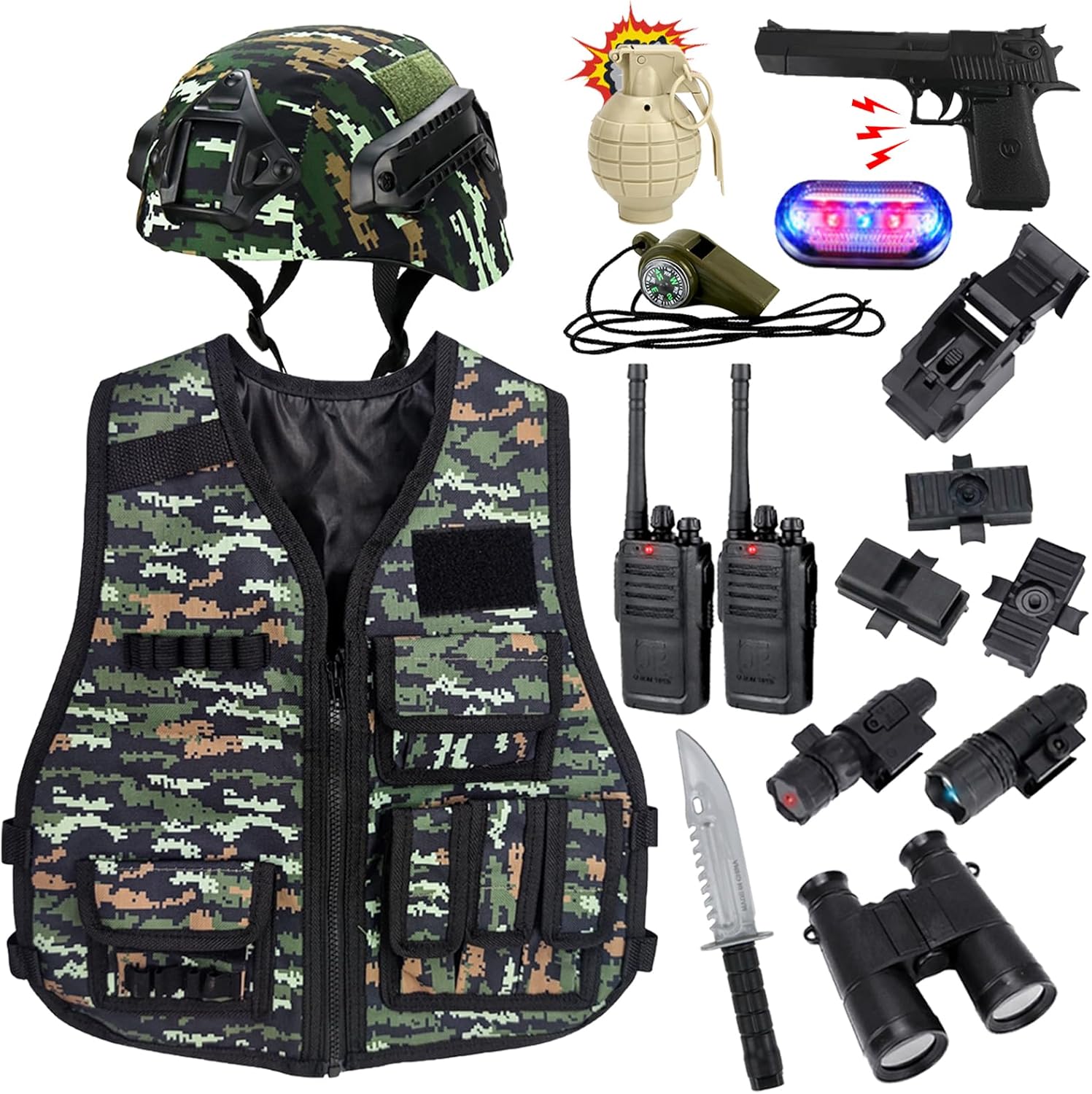 RedCrab Kids Military costume - Role-Play Toy for Halloween