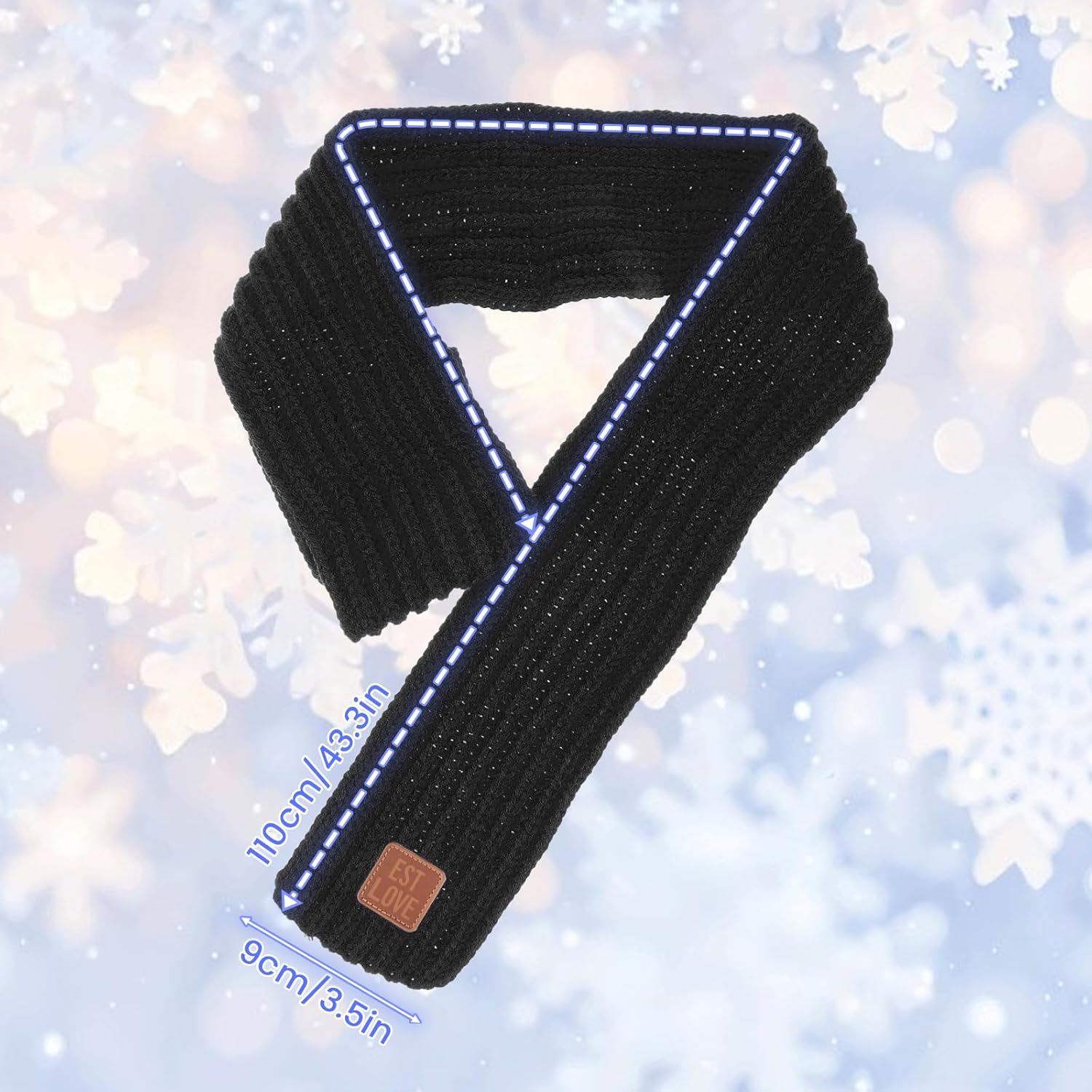Abeillo Knitted Winter Scarf for Kids Warm Durable