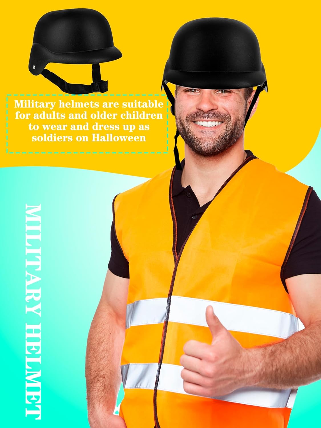 2 Pieces Plastic Army Hats - Halloween Costumes for Kids and Adults