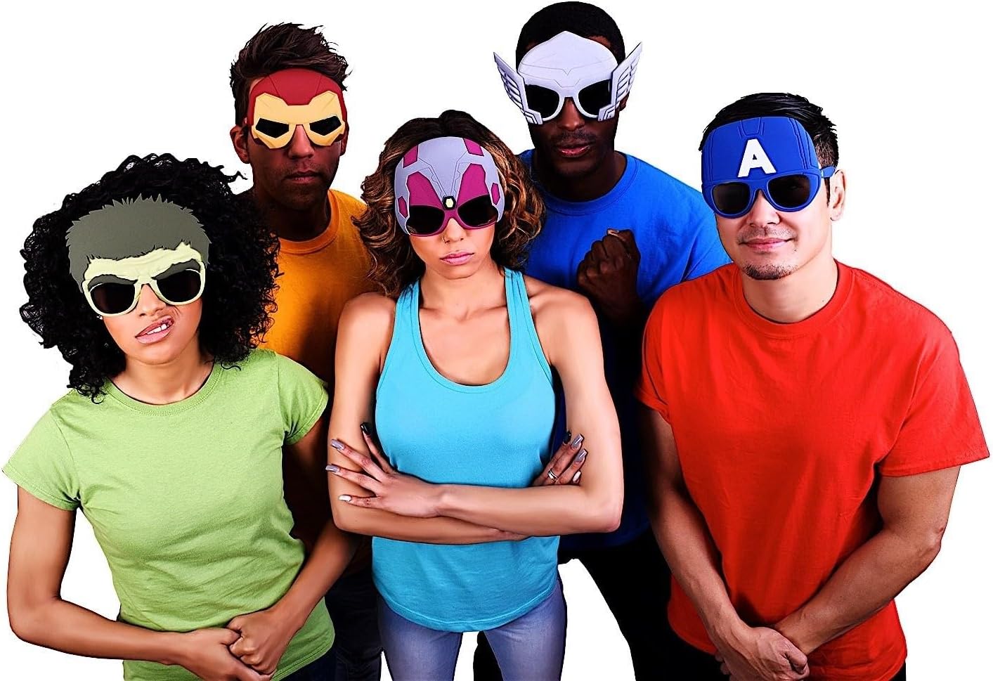 Sun-Staches Avengers Sunglasses Iron Man Thor Hulk Costume Accessory