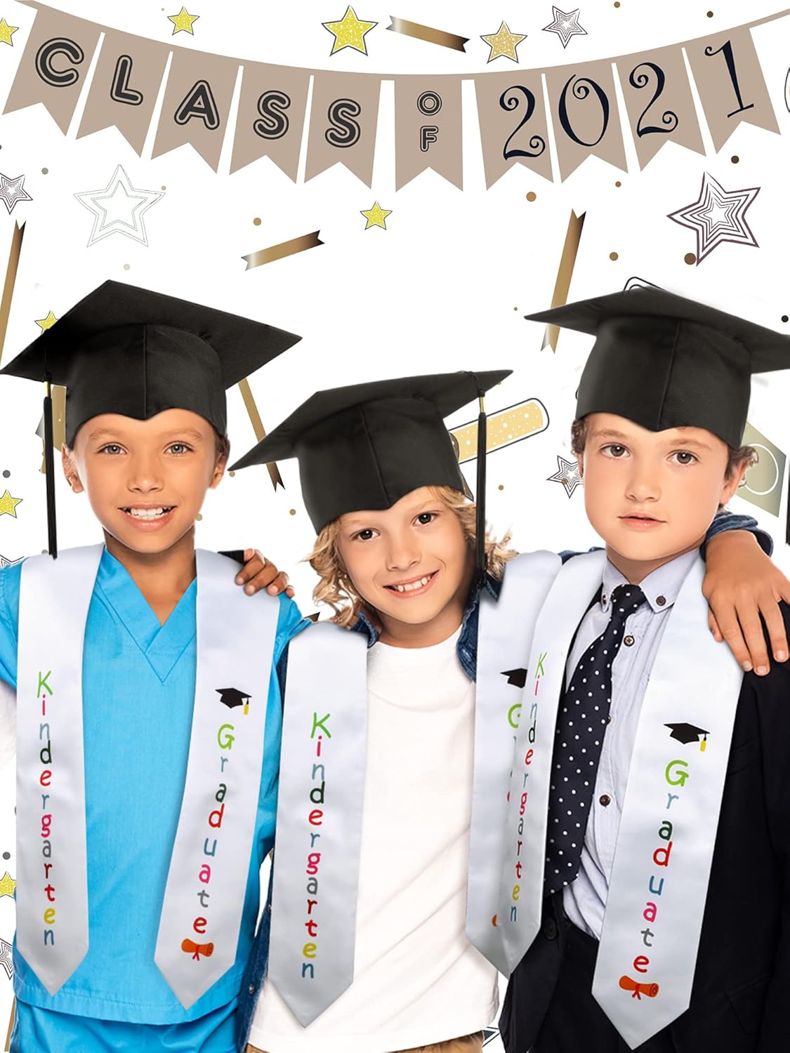 Geyoga 2 Piece Kids Graduation Set Sash and Cap