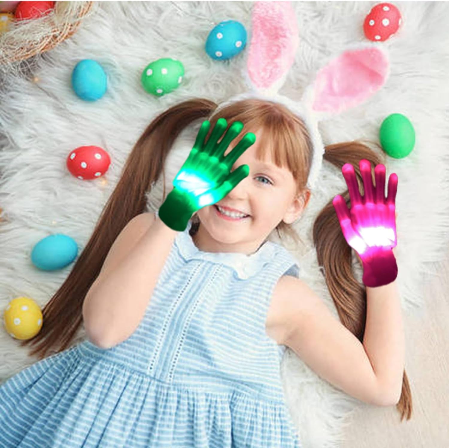 12 color LED Glow Gloves