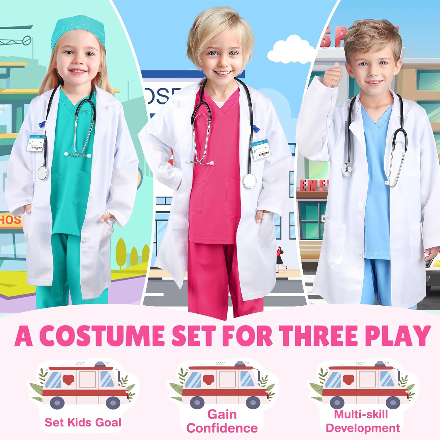 GIFTINBOX Kids Doctor Costume for Kids