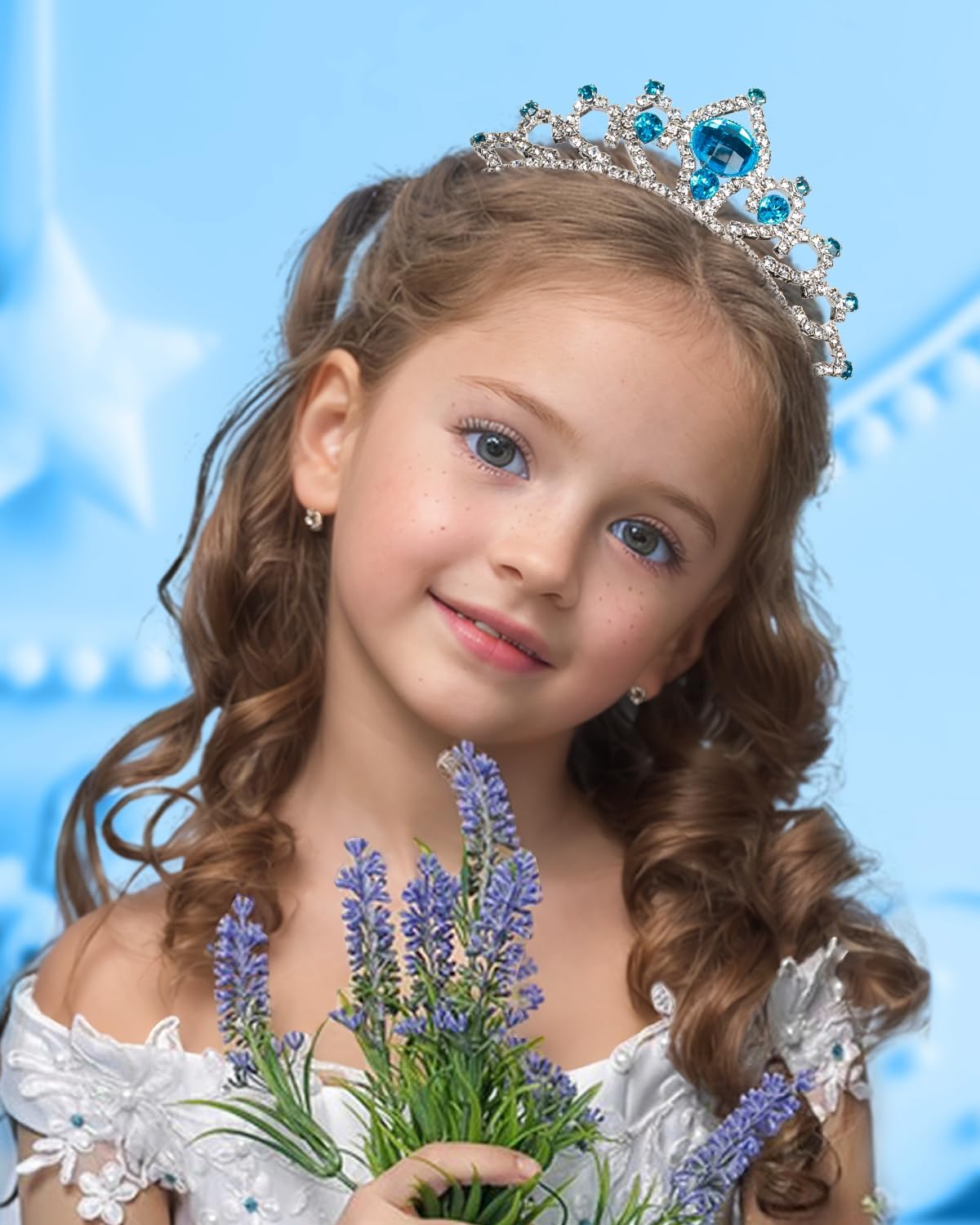 GLOWING tiara Crystal Crown for Girls