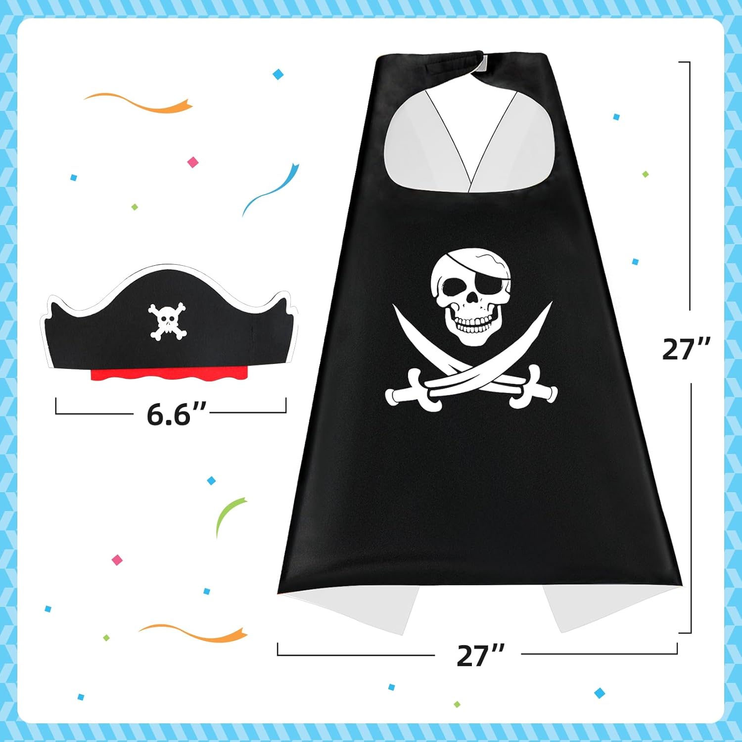 Mizzbraco Kids Pirate Role-Play Cape