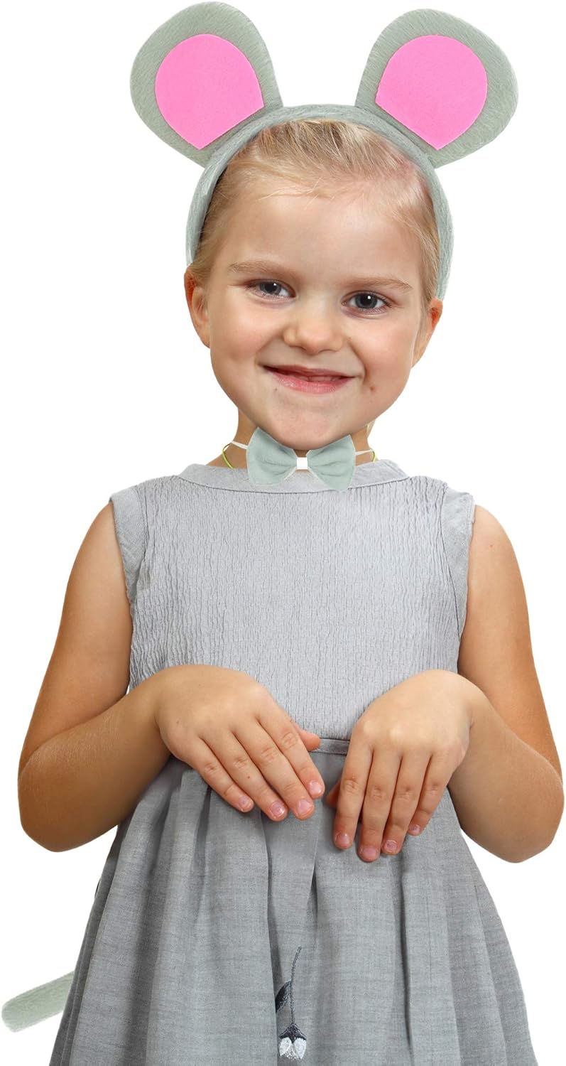 Skeulateen Mouse Costume Accessories - Ears Bow Tie and Tail for Toddlers