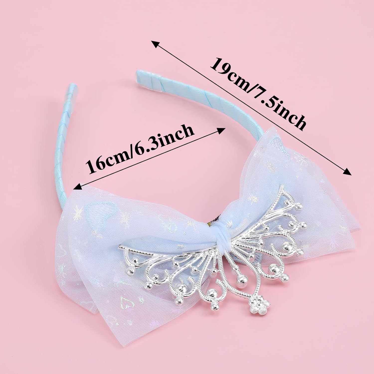 Lusofie Crown Headband Princess Tiara Hair Accessories Perfect for Girls