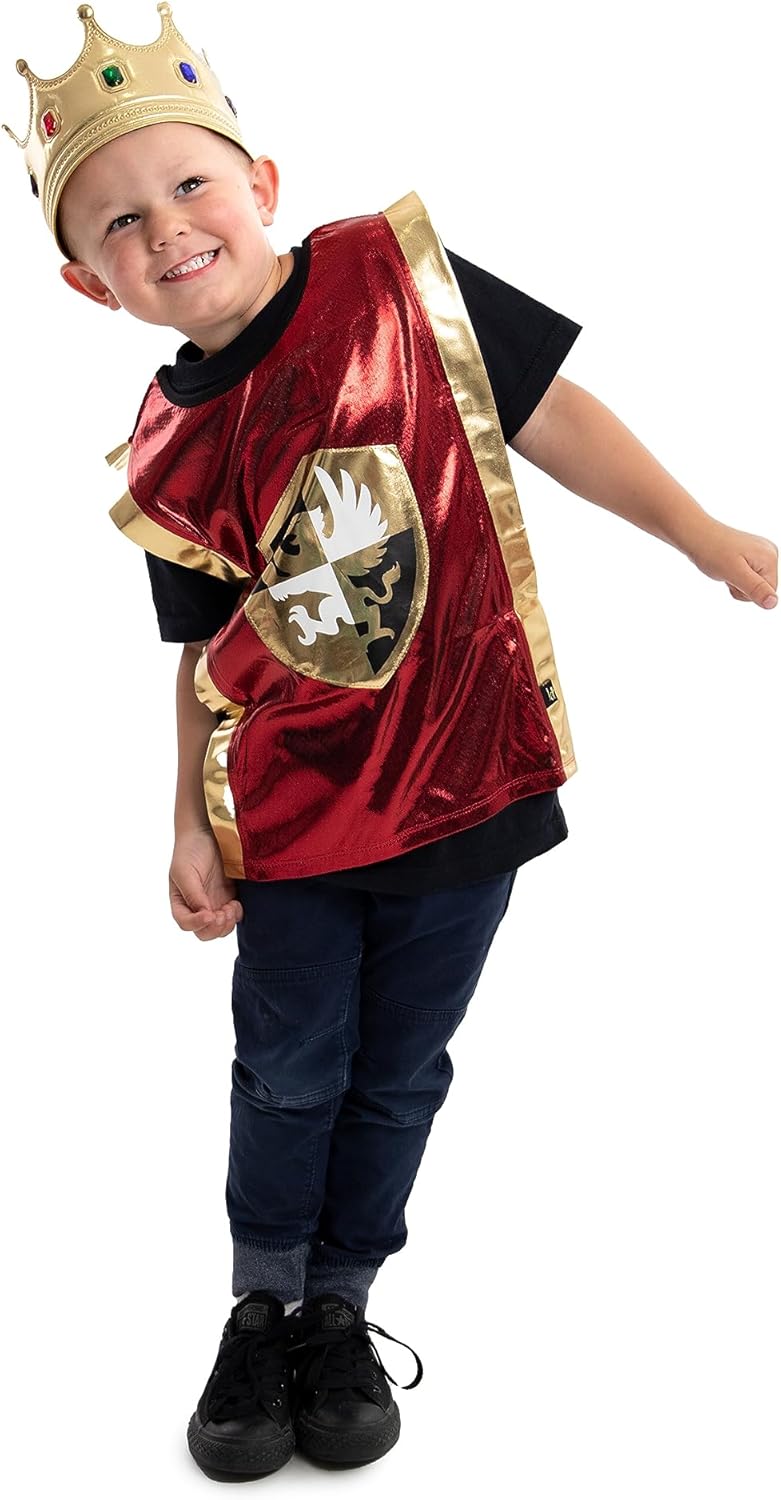 Soft Golden Prince King Crowns Dress Up Costume Accessory