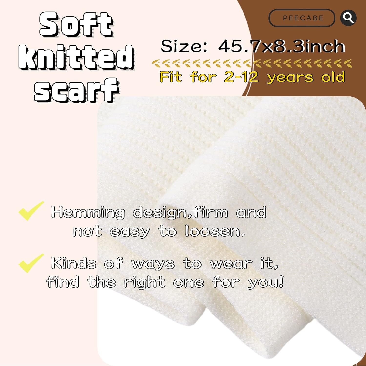Peecabe Kids Soft Winter Scarf
