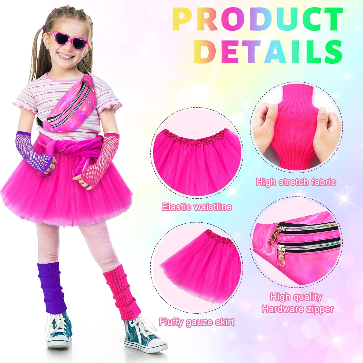 Toulite 8 Pcs Halloween Costume Accessories Set for Girls 1