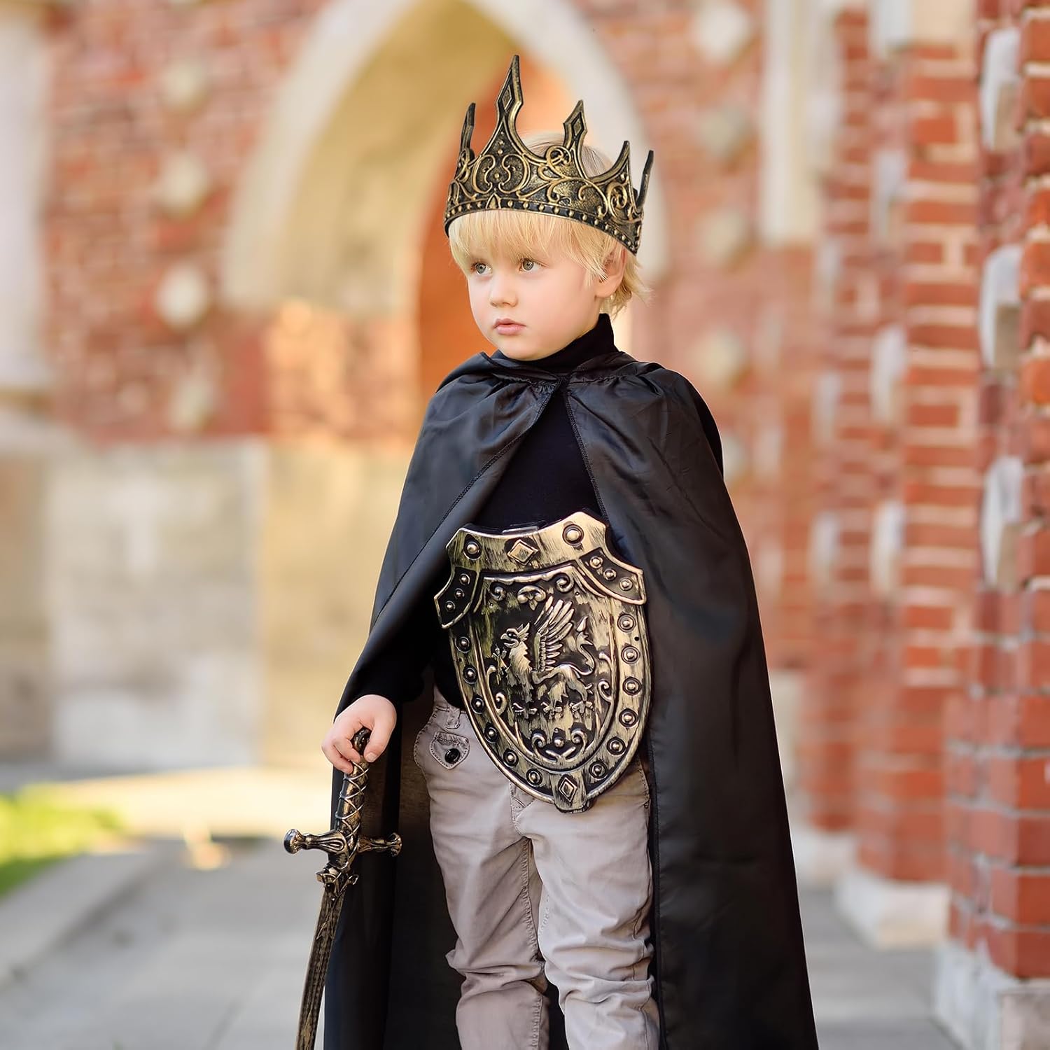 Adjustable Royal Crown Halloween Costume Accessory