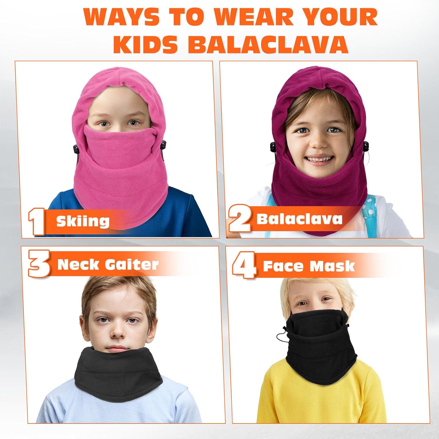 NONSTOP Thickened Kids Ski Mask - Winter Balaclava