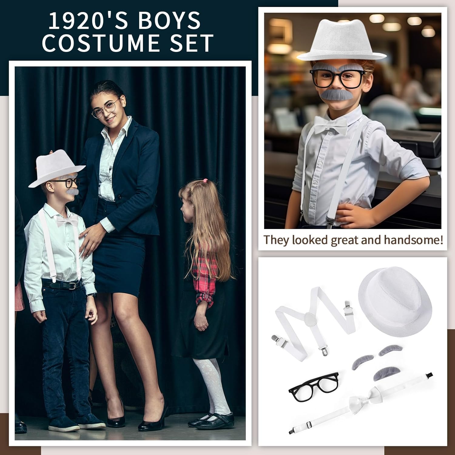 1920s Gangster Costume Set for Kids