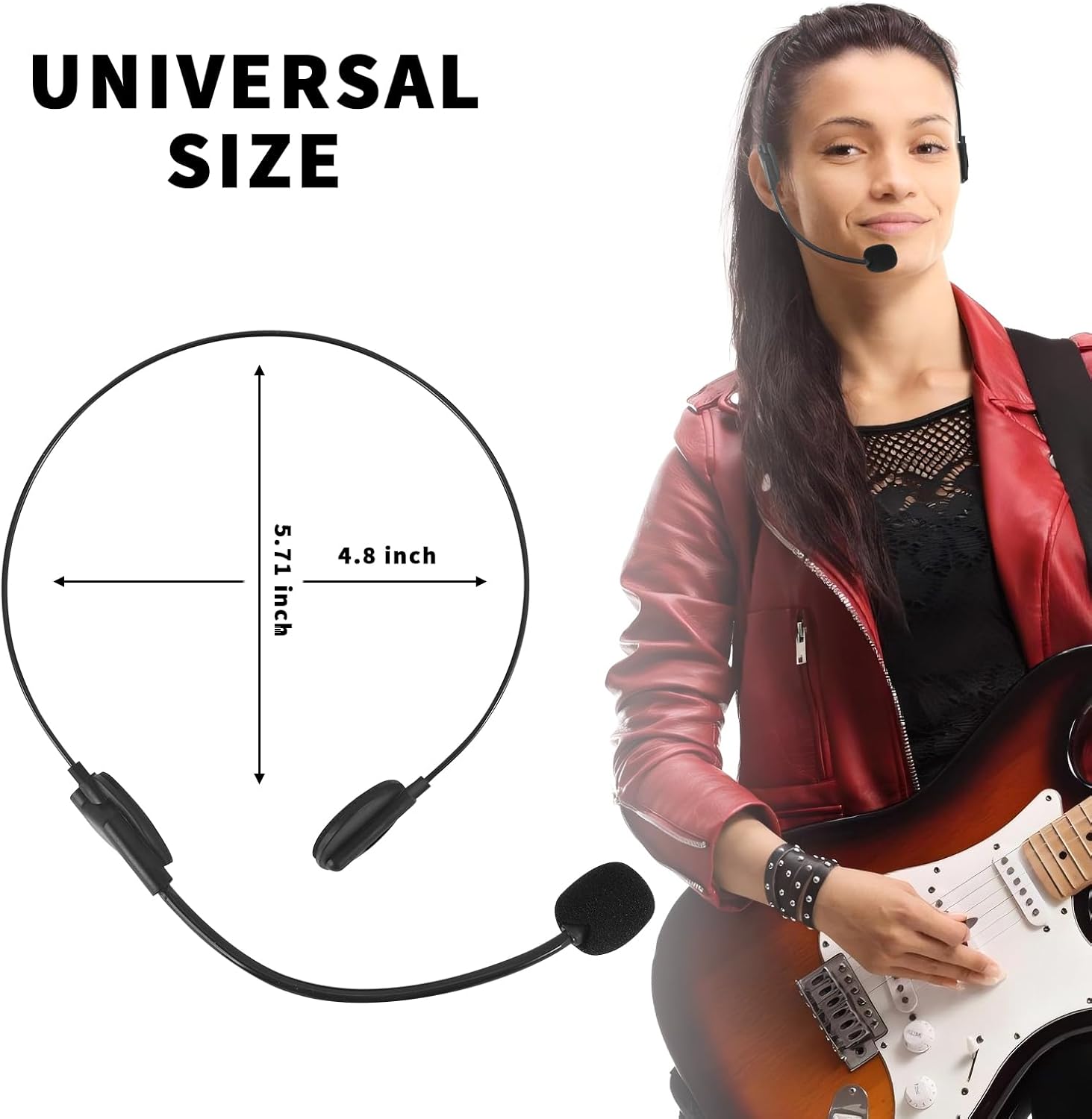 Rock Star Mic Headset Fake Microphone Cosplay Accessory Rock Star Costume