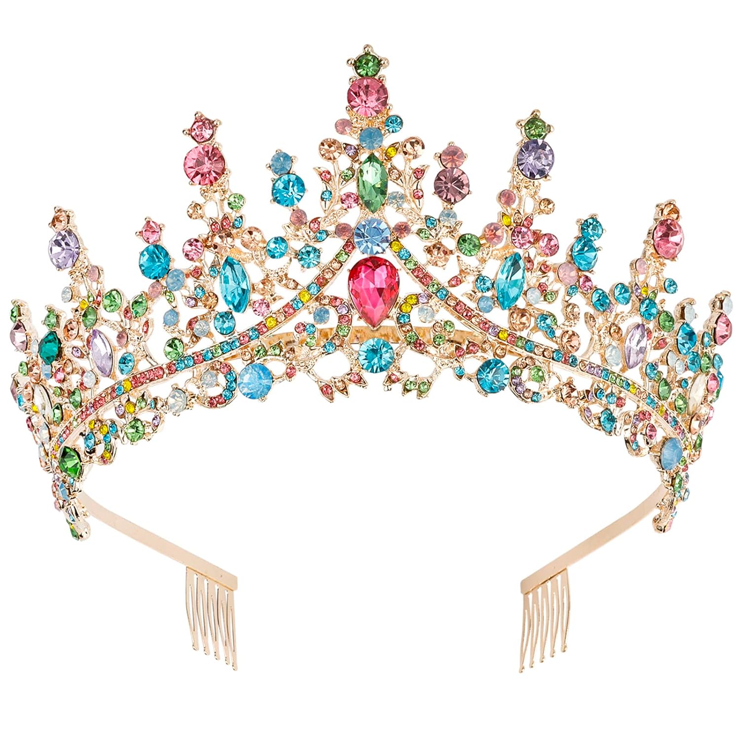 COCIDE Princess Tiara for Women Crystal Rhinestone Bridal Crown Party Gift