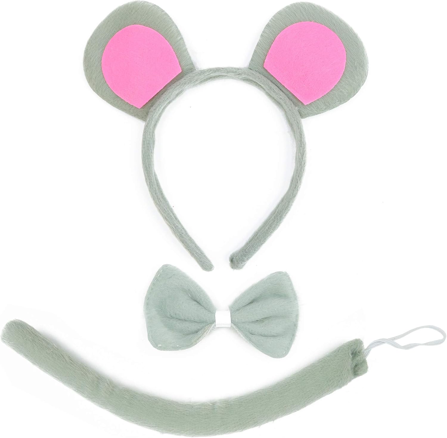 Skeulateen Mouse Costume Accessories - Ears Bow Tie and Tail for Toddlers
