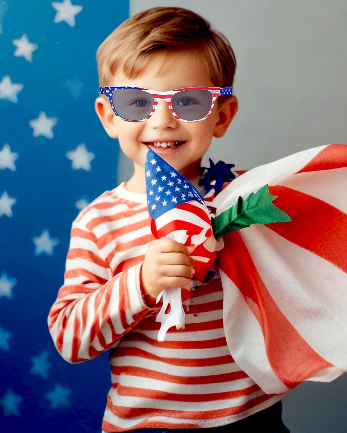 BleSky Kids 4th of July Patriotic Flag Costume Cape