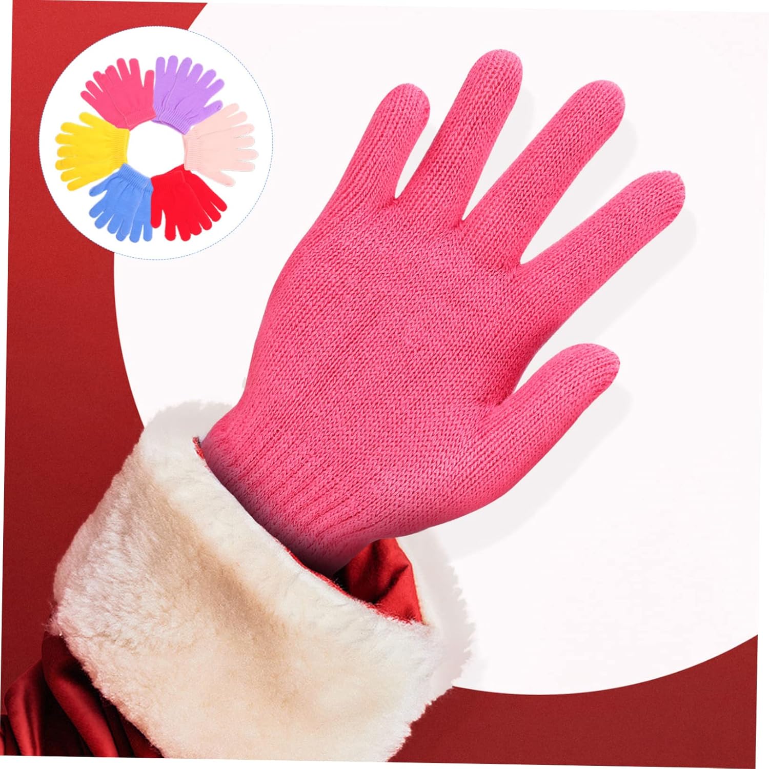 Thick Fleece Gloves for Children Style for Kids Warm Winter