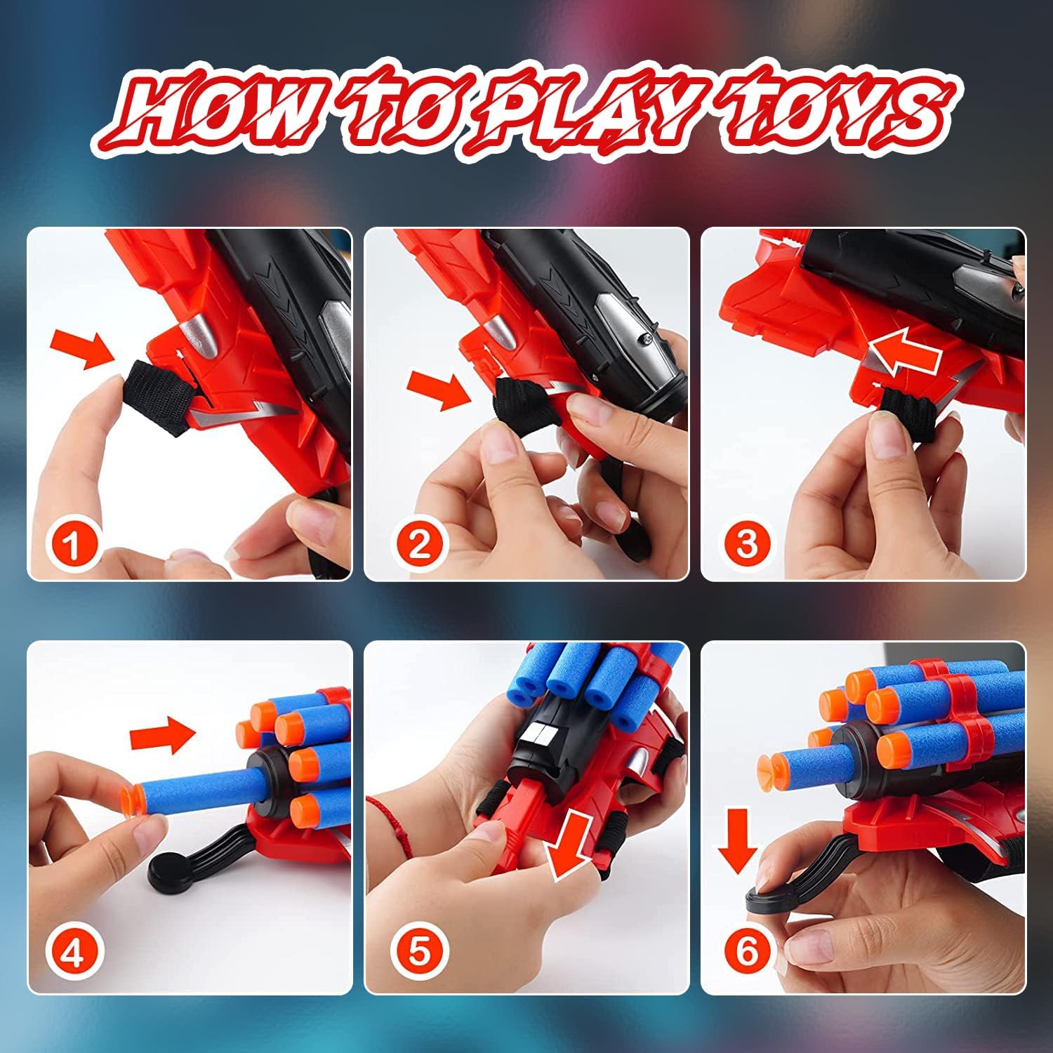 Wiifyly Spider Web Gloves Shooters Costume Toy for Kids