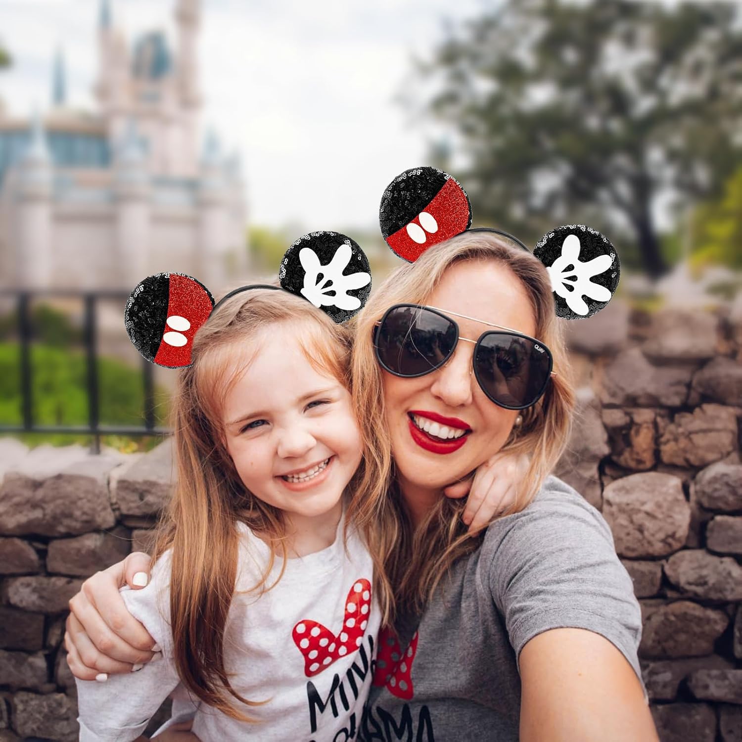 LYLINRed-Black Sequin Mouse Ears Headband Halloween Party Accessories