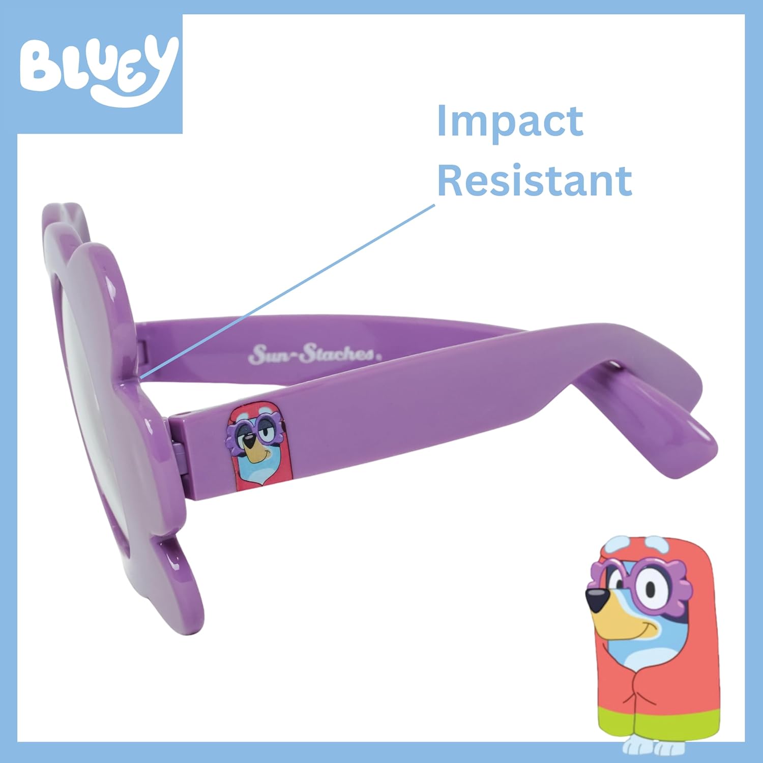 Sun-Staches BLUEY Granny Glasses